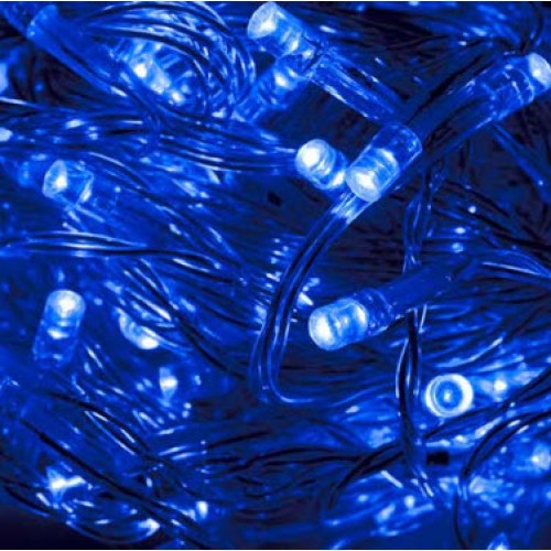 Blue LED Fairy Lights - Clear Cable