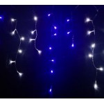 Connectable 17.5M 300 LED Christmas Icicle Lights - White&Blue