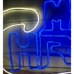MERRY CHRISTMAS  BLUE WHITE AND GREEN Neon (145cm)